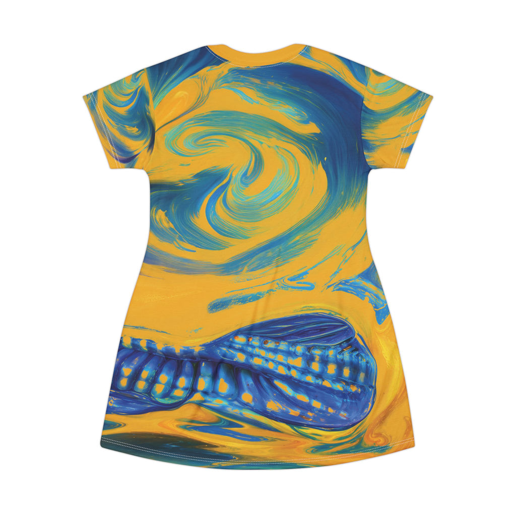 Surreal Opal Blue Eye T-Shirt Dress