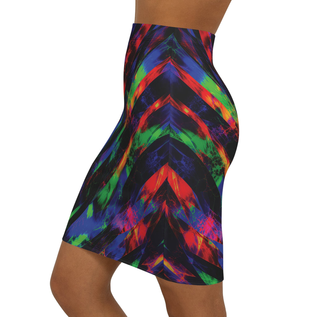 Neon Voltage Opal Pencil Skirt