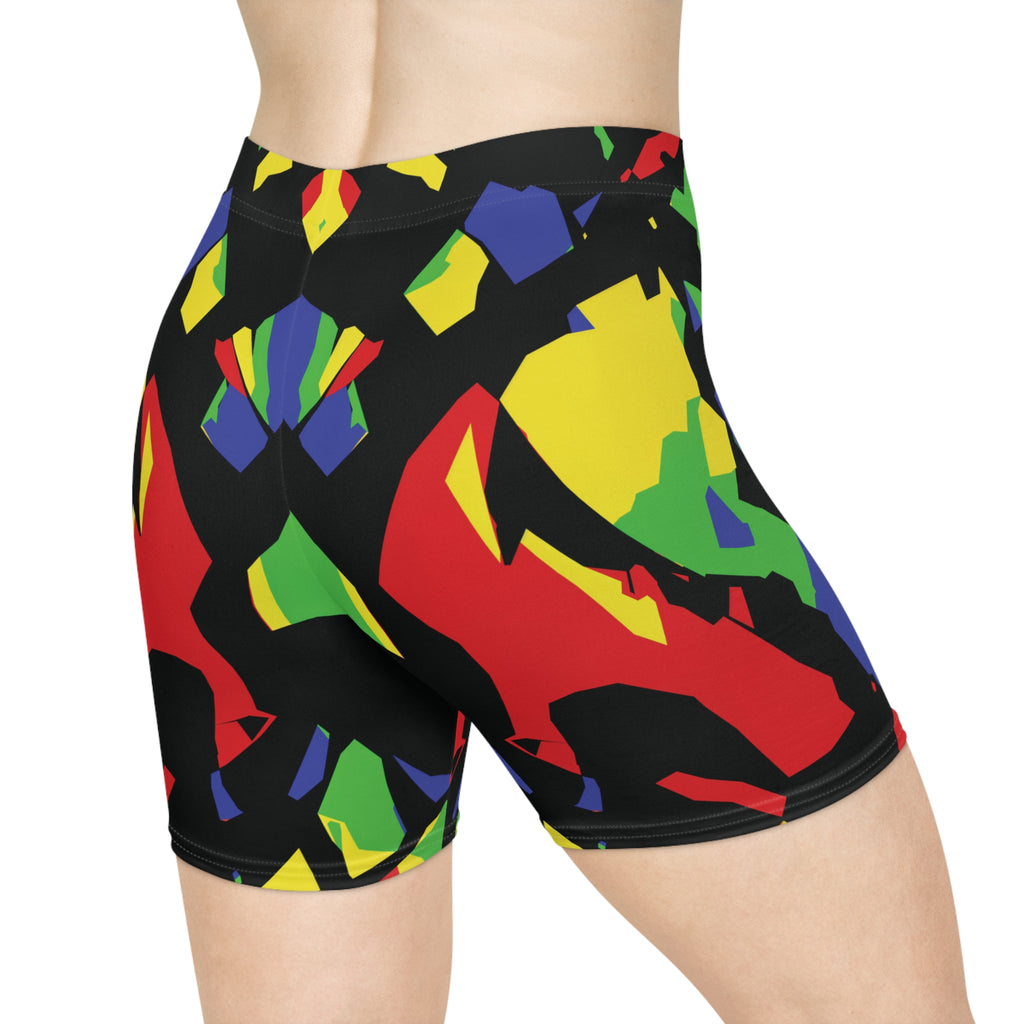 Geo Voltage Opal Biker Shorts