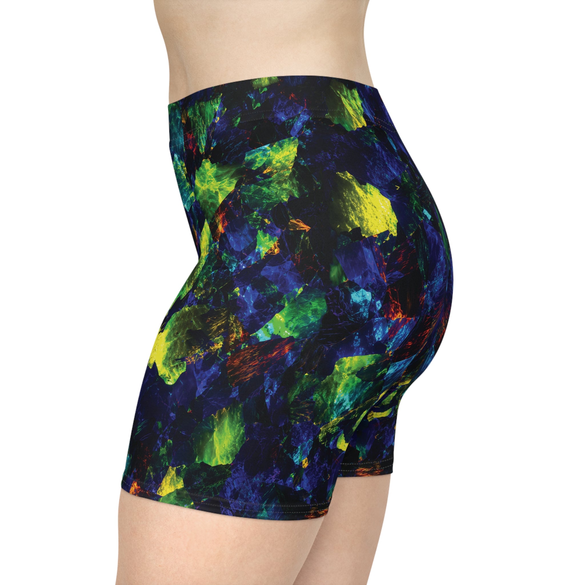 Neon Quarry Opal Biker Shorts
