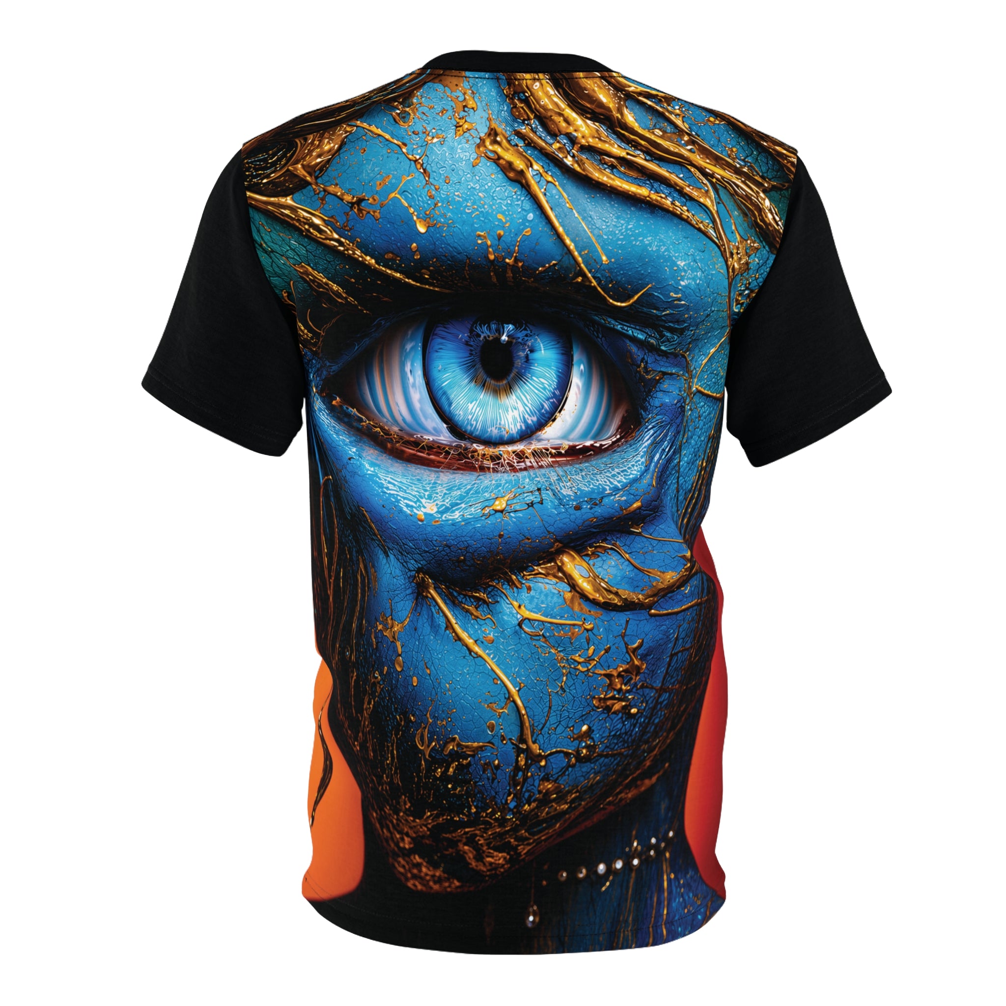 Cut & Sew Opal Blue Eye Art Tee All-Over Print T-Shirt