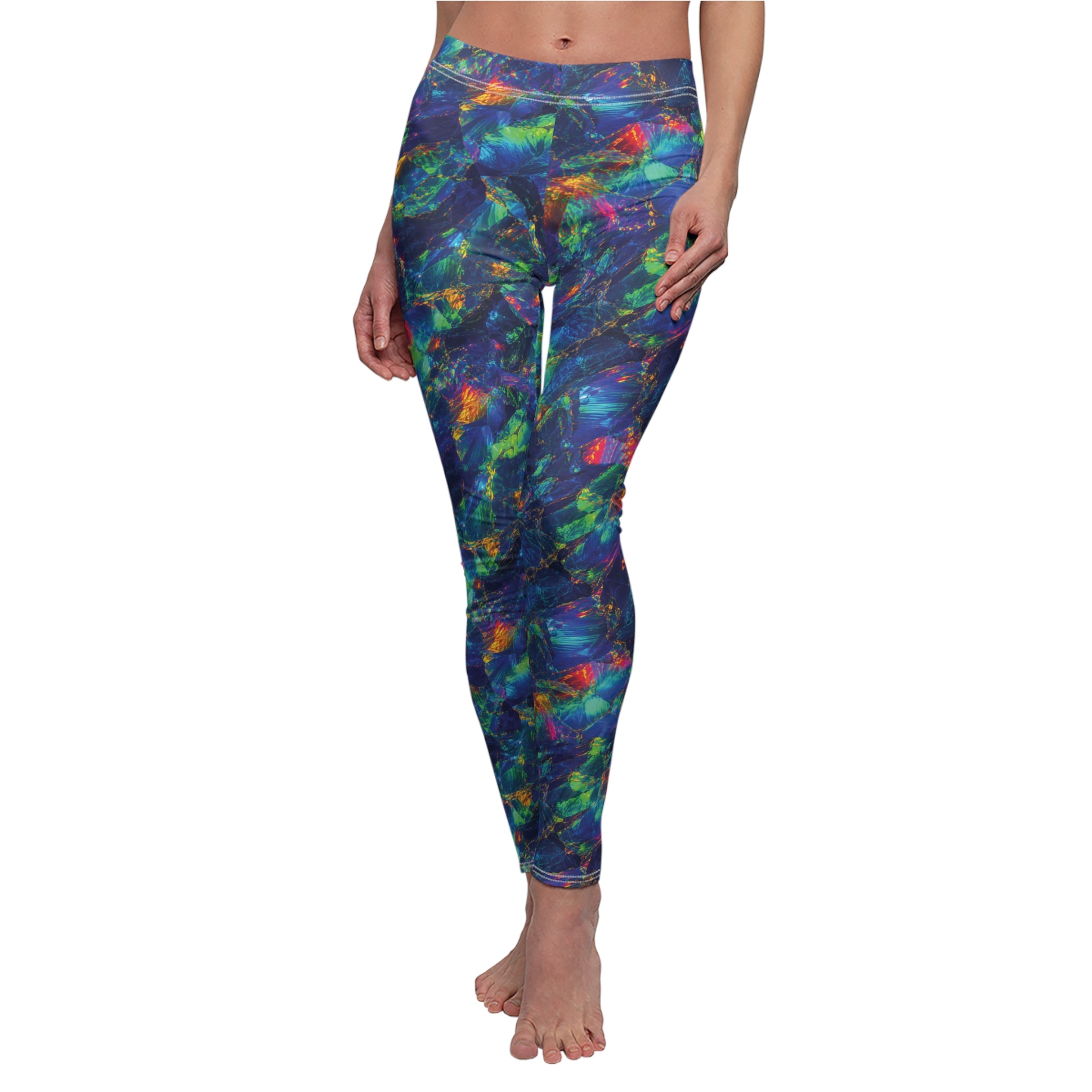 Slim Fit Leggings Opal Tie Dye Leggings Colorful Blue Green