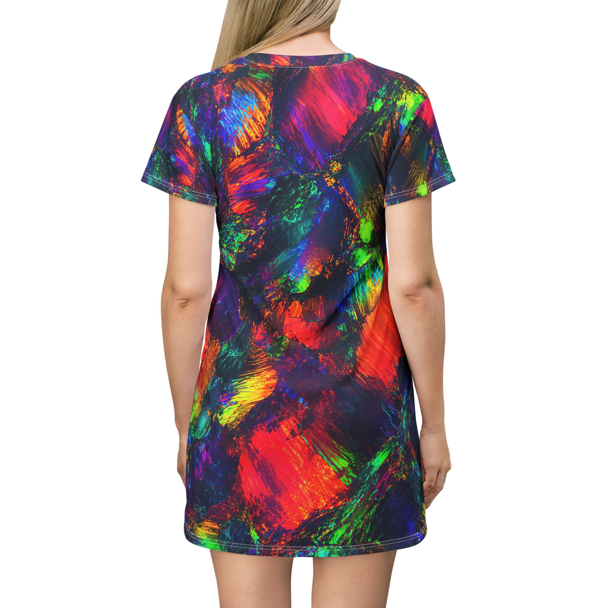 Opal Abstract Butterfly Wing T-Shirt Dress