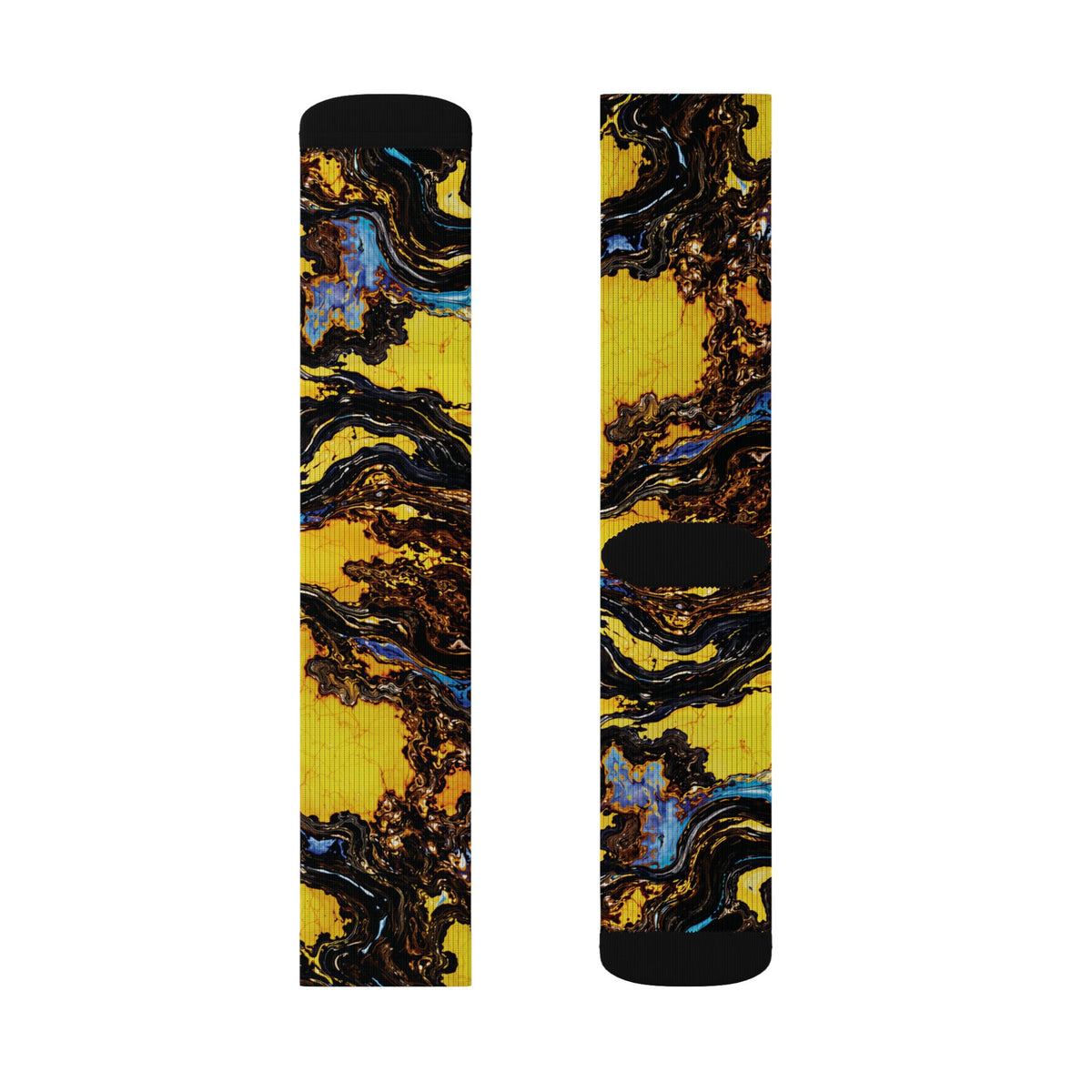 Socks, The Coolest Golden Swirl Art Crew Socks