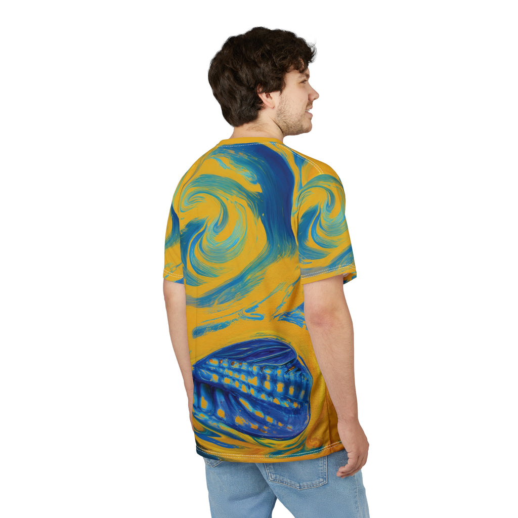 Solar Gaze Opal Eye Tee Bold Yellow & Blue T-Shirt
