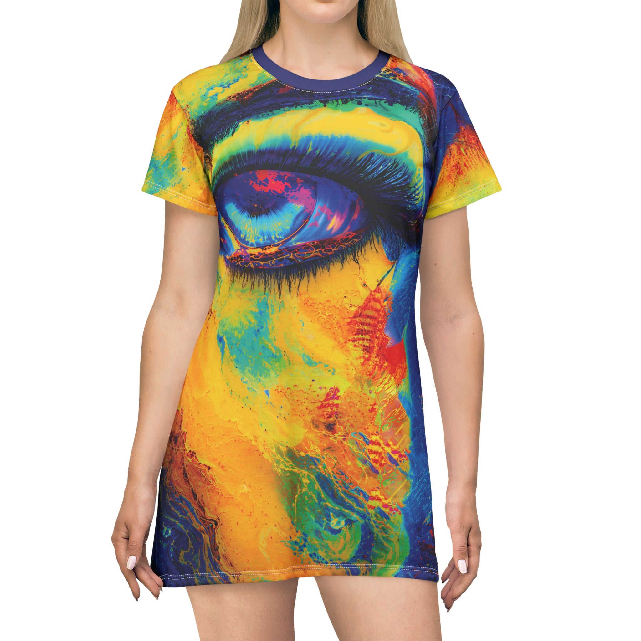 Opalface Vibrant Eye T-Shirt Dress