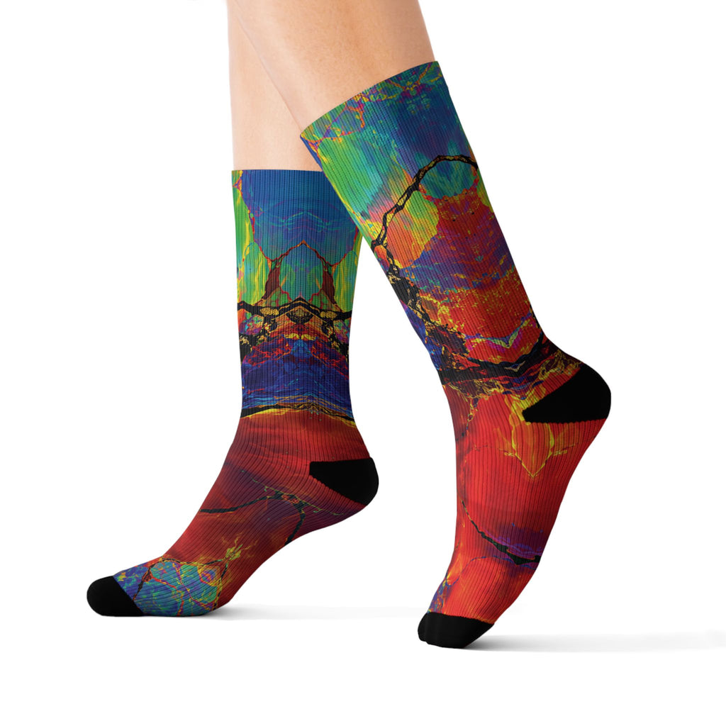Socks, The Coolest Vibrant Art Crew Socks in Town