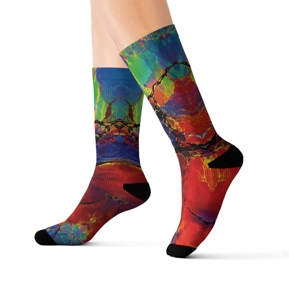 Socks, The Coolest Vibrant Art Crew Socks in Town