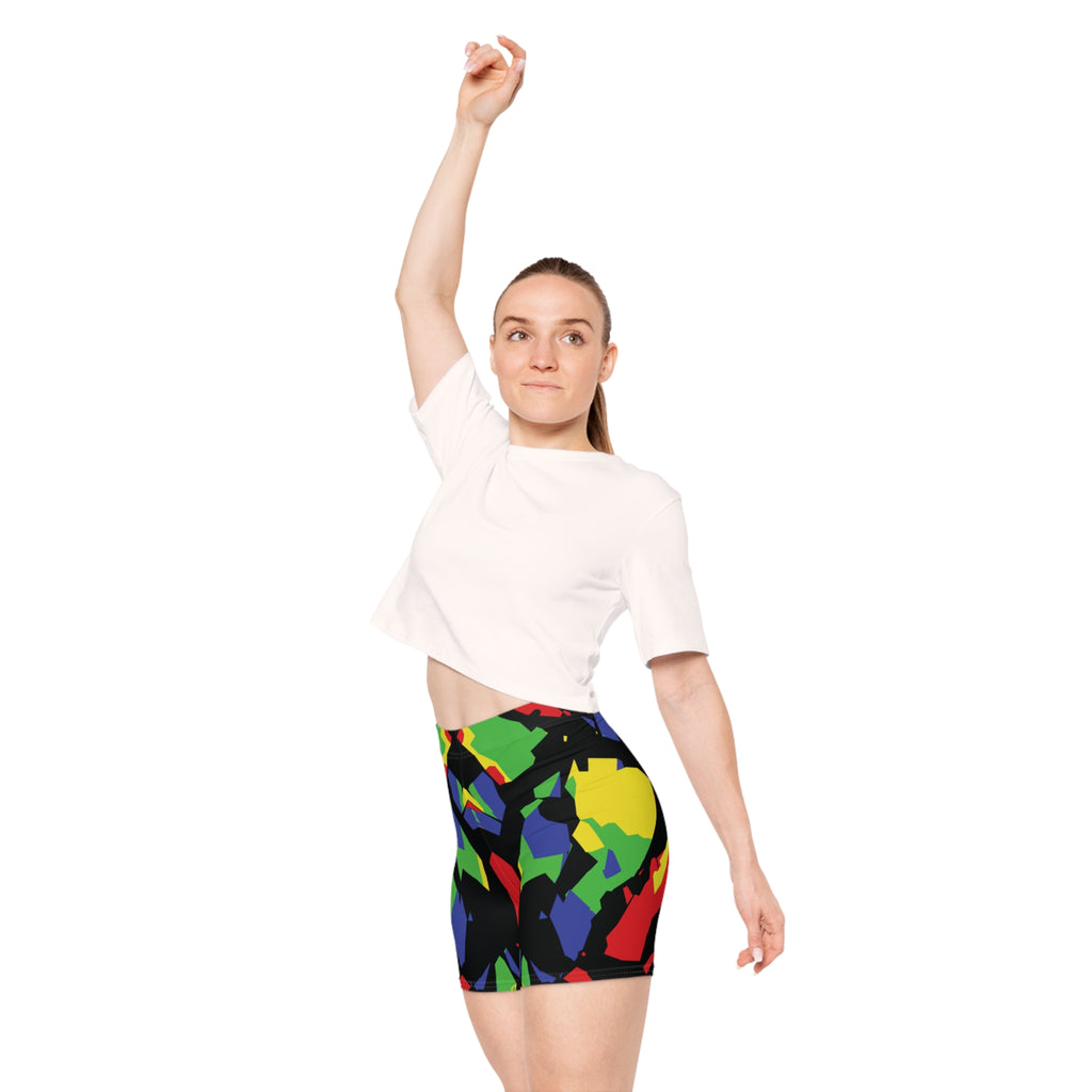 Geo Voltage Opal Biker Shorts