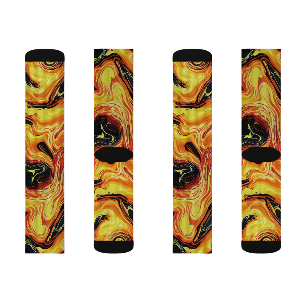Socks, The Coolest Inferno Swirl Crew Socks