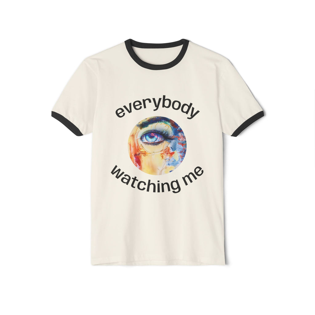 Not From The Same Rack Everybody Watching Me Ringer Tee Eye Graphic T-Shirt
