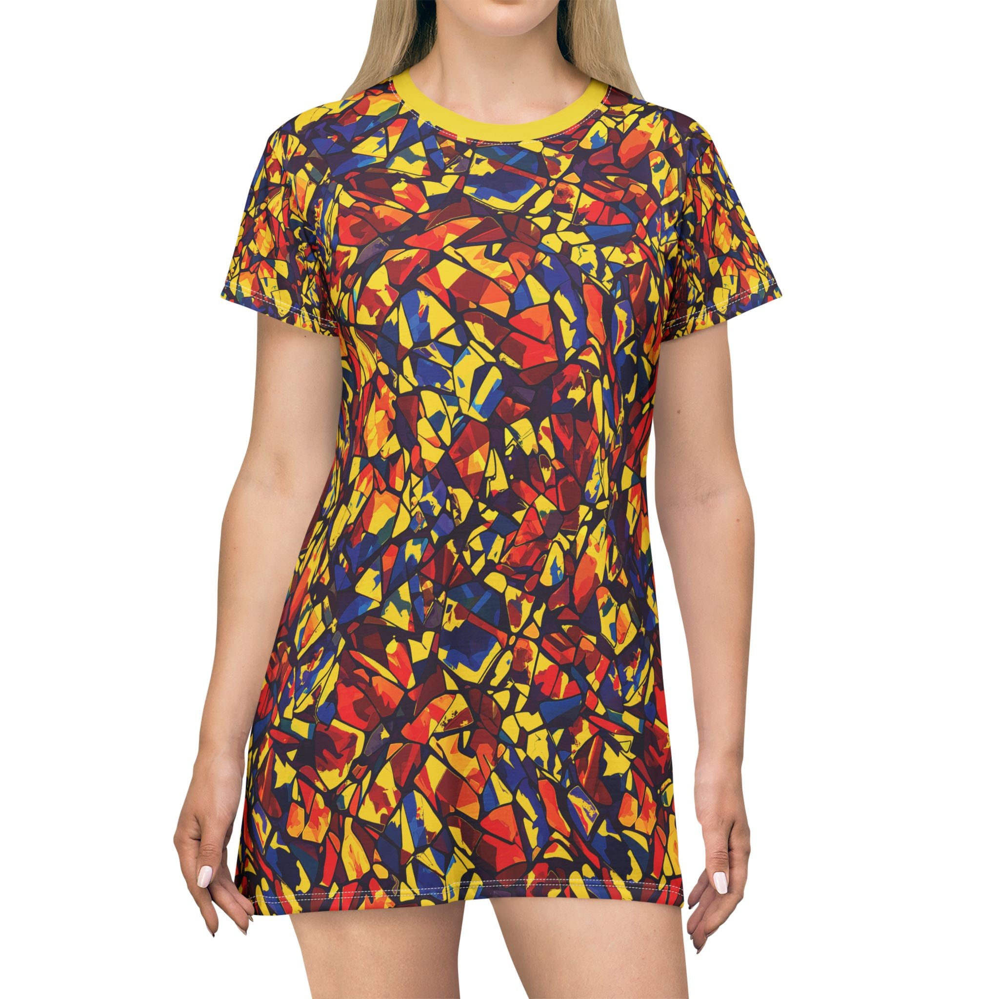 Opal Glass Pattern T-Shirt Dress
