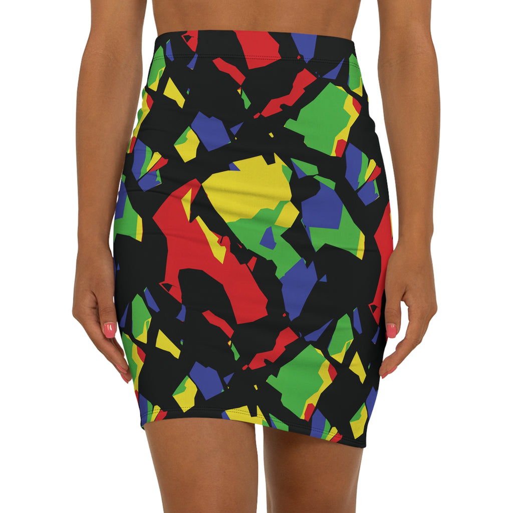 Chromatic Shard Pencil Skirt