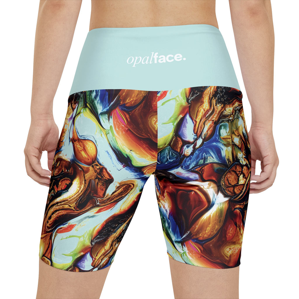 Molten Aura High-Waist Workout Shorts Athletic Biker Shorts