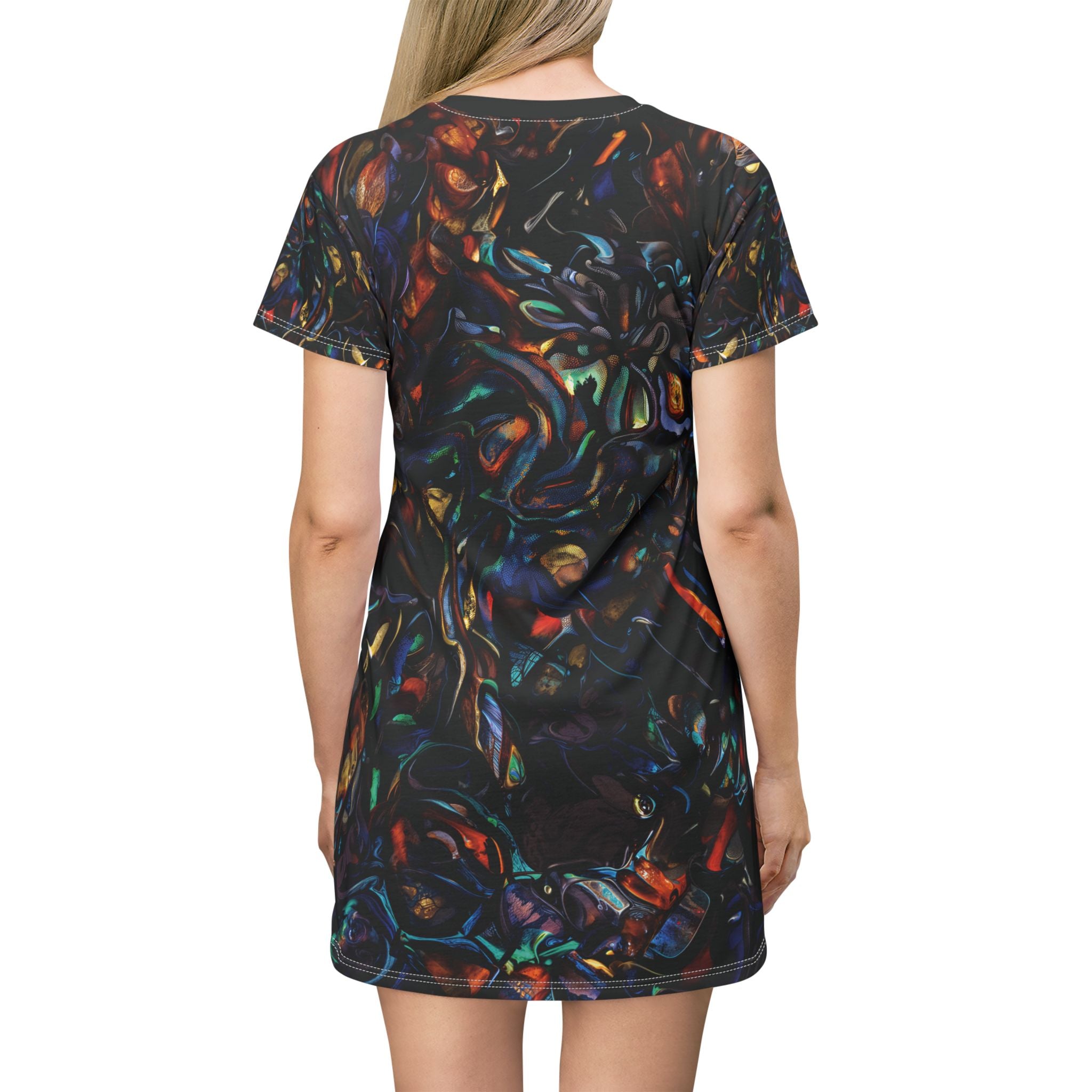 Opal Swirls Relaxed T-Shirt Dress