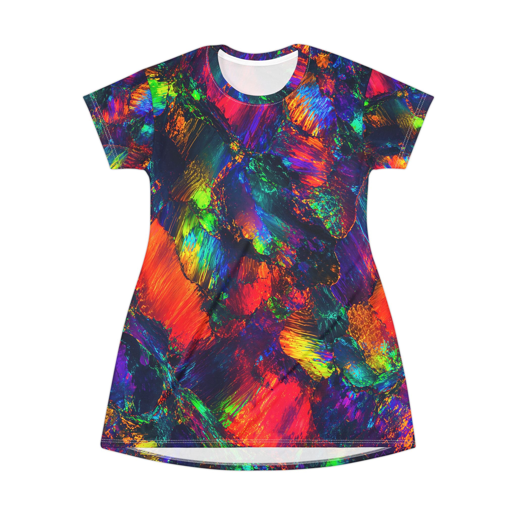 Opal Abstract Butterfly Wing T-Shirt Dress
