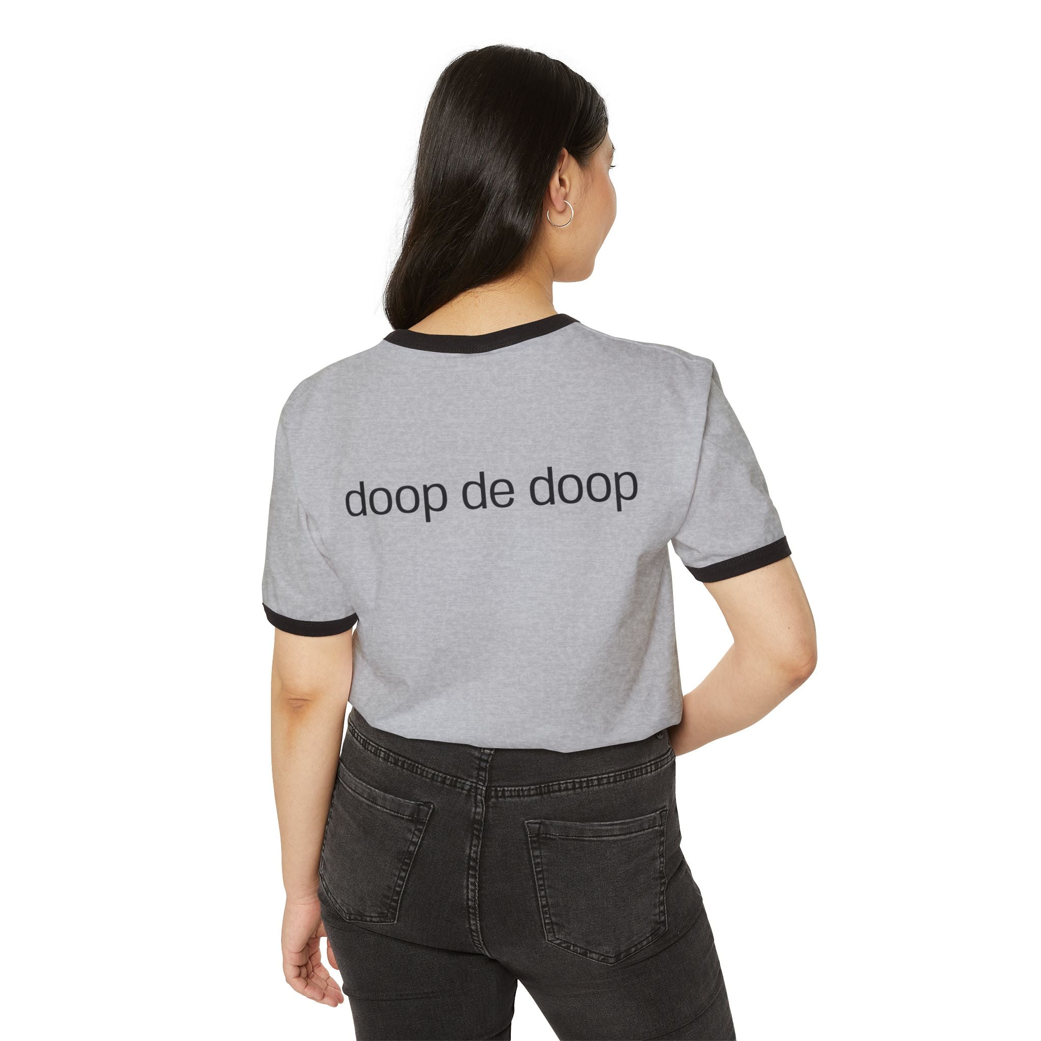 Not The Plain Option Work of Art Everybody Ringer Tee — doop de doop Graphic T‑Shirt