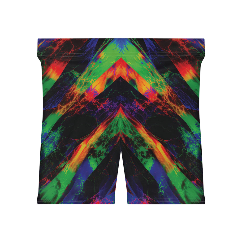 Neon Surge Opal Biker Shorts
