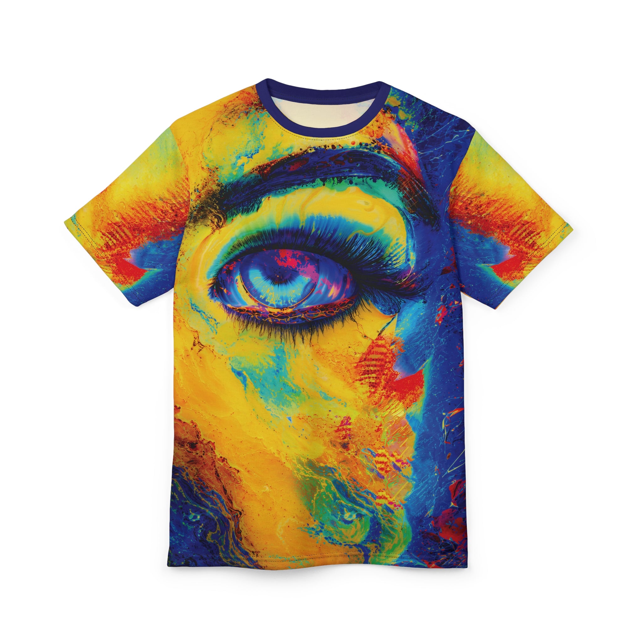 Electric Gaze Opal Tee Vibrant Art T-Shirt