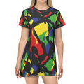 Black Opal Color Block Print T-Shirt Dress