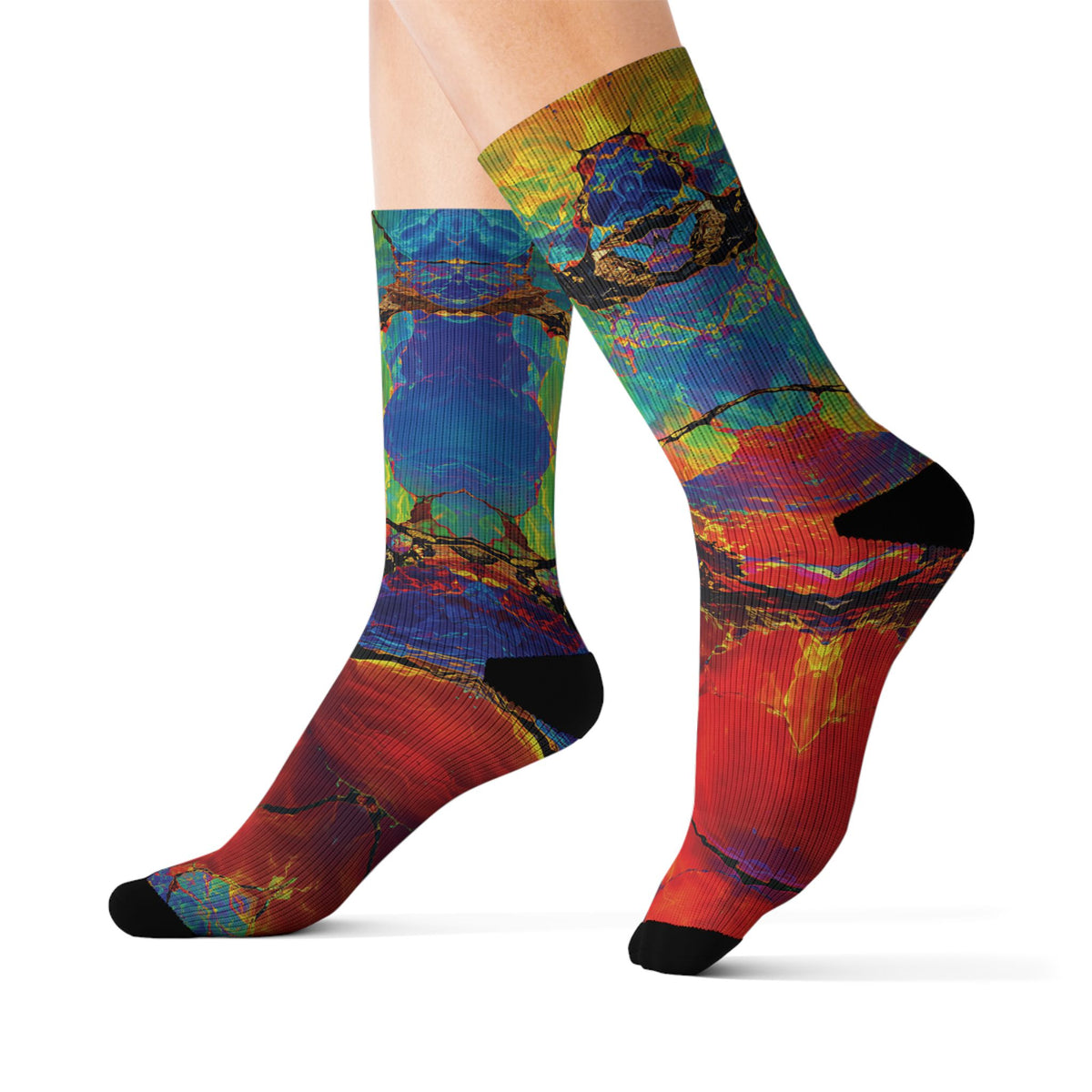 Socks, The Coolest Vibrant Art Crew Socks in Town