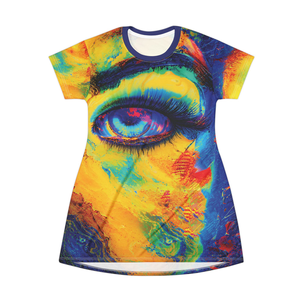 Opalface Vibrant Eye T-Shirt Dress