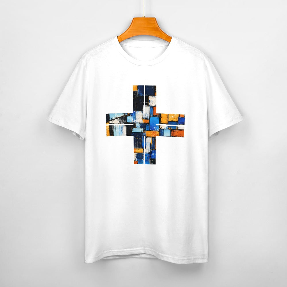 Men's Cotton T-shirt, Not Your Basic Crossline Opal Cotton Tee