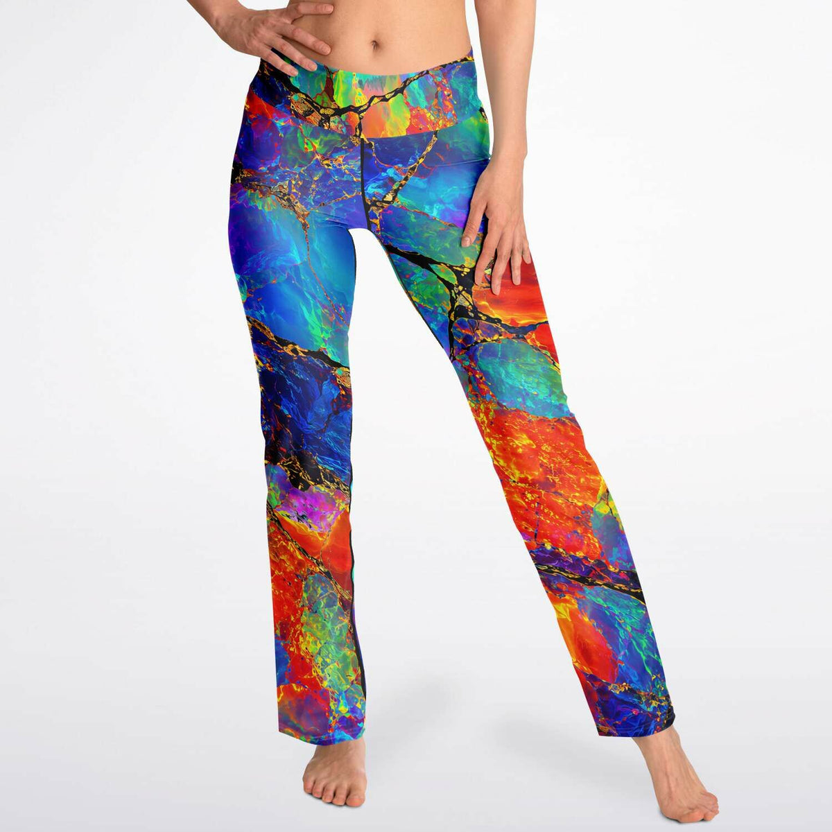 Flare Leggings, Not Boring Opal Electric Leggings