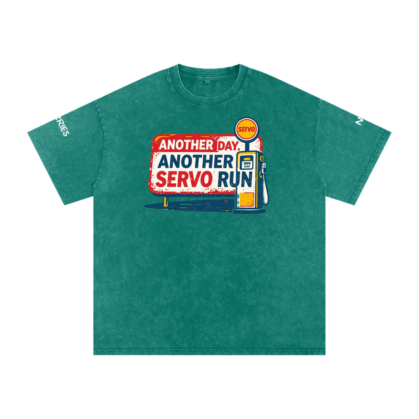 Not the Usual Snow Washed Oversized Cotton T-Shirt Another Day Servo Run Tee