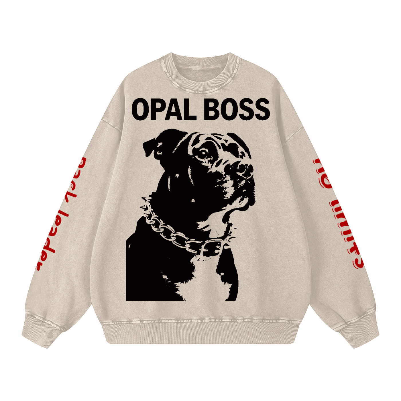 Not Mild Snow Washed Oversized Sweatshirt Opal Boss Glitch