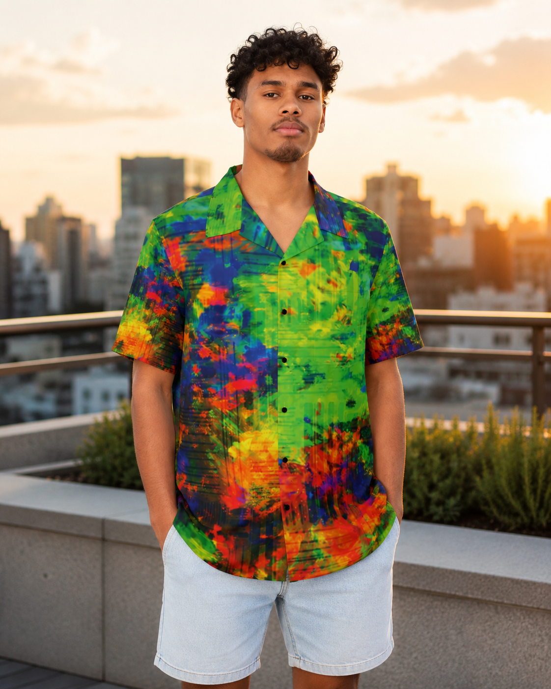 Not Wearing The Same As Everyone Coober Opal Neon Tropics Hawaiian Shirt