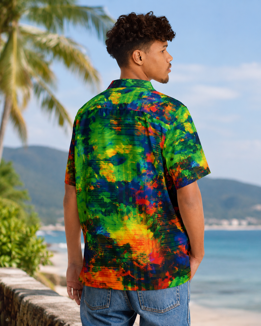 Not Wearing The Same As Everyone Coober Opal Neon Tropics Hawaiian Shirt