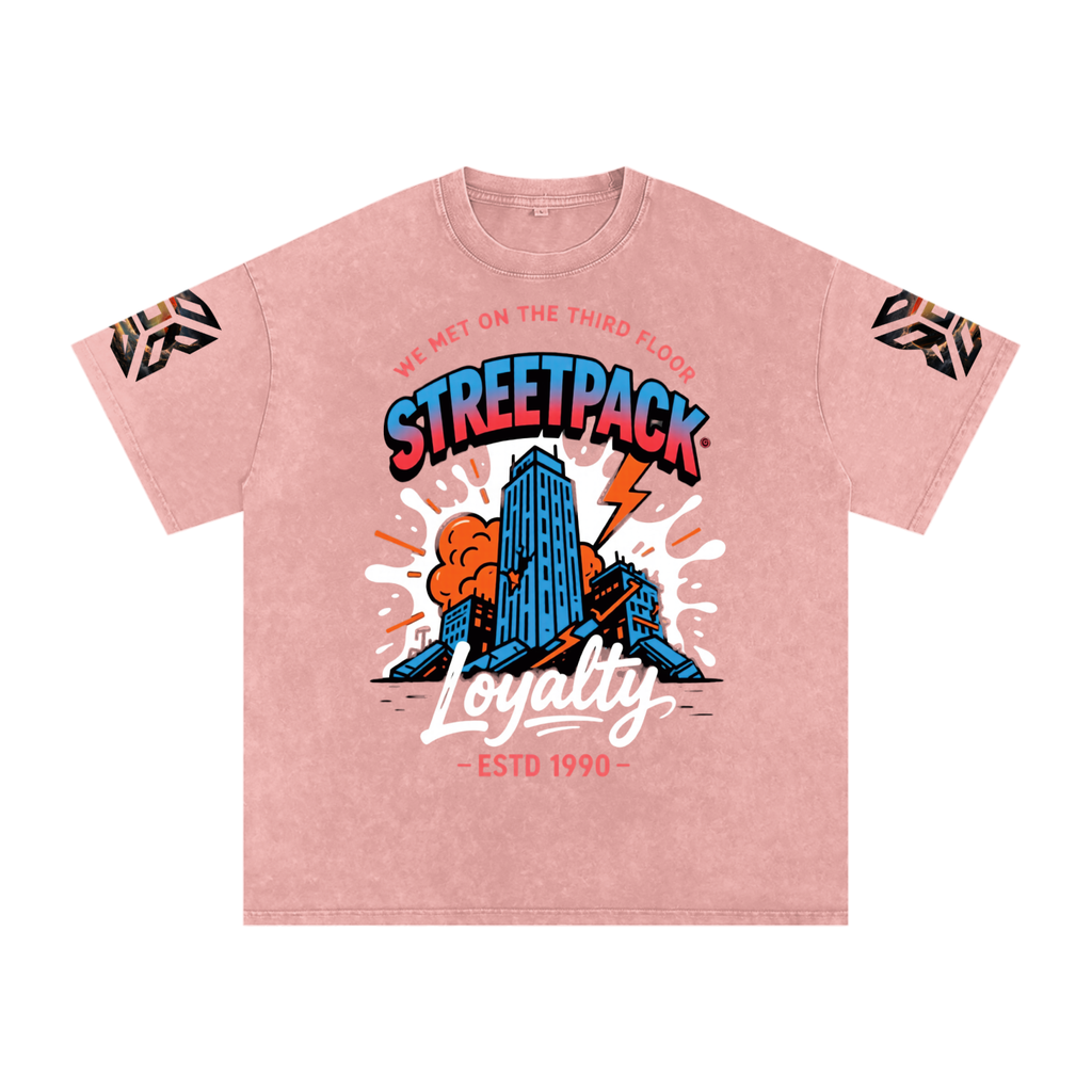 Not Just Another Snow Washed Oversized Cotton T-Shirt Third Floor Loyalty
