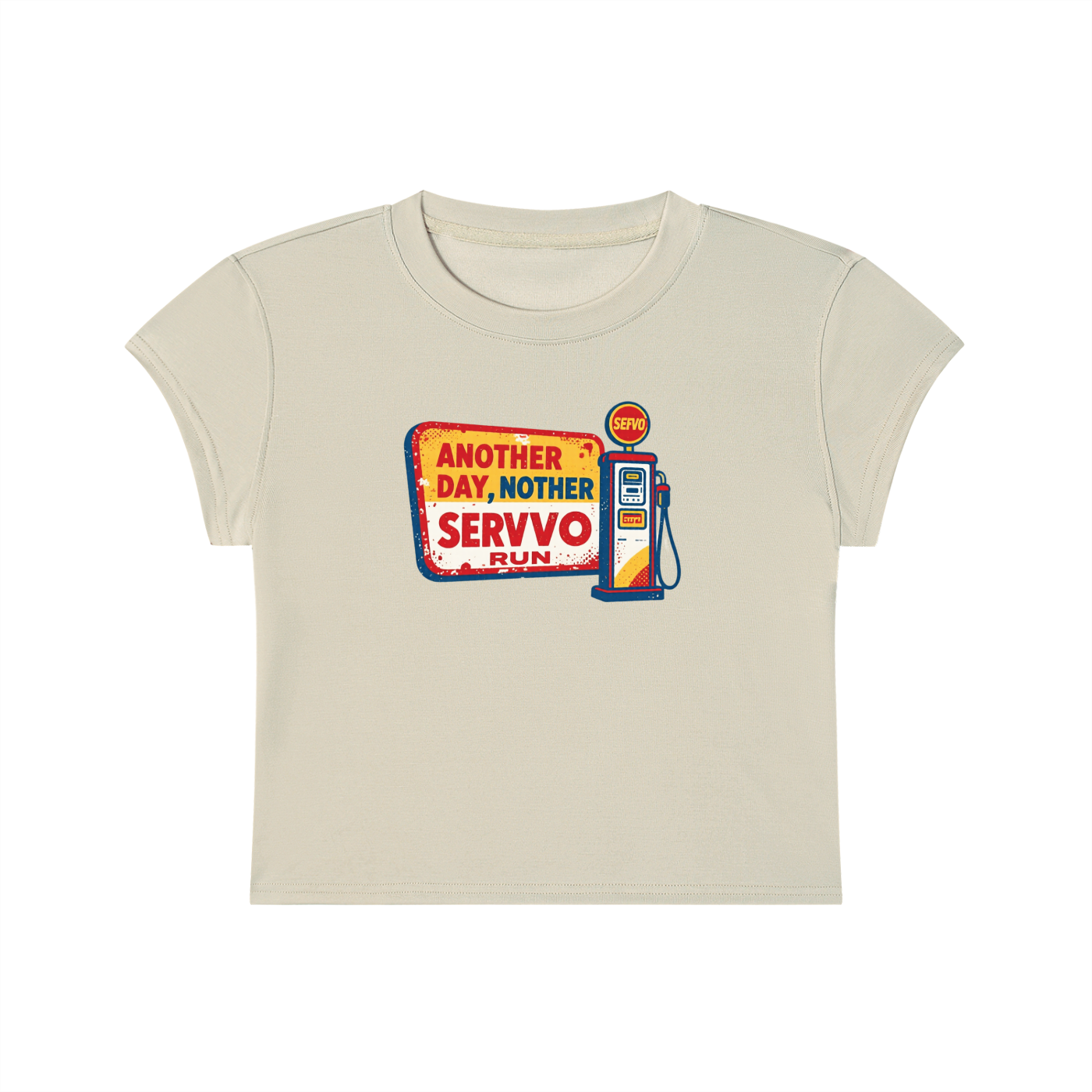 Not Silent Women's Slim-Fit Cropped T-Shirt - Another Day, Nother Servo Run Crop Tee