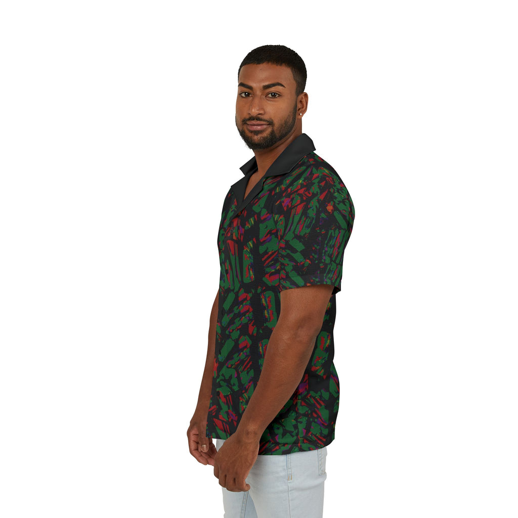Not Just Clothing Men's Tropical Camo Hawaiian Camp Shirt