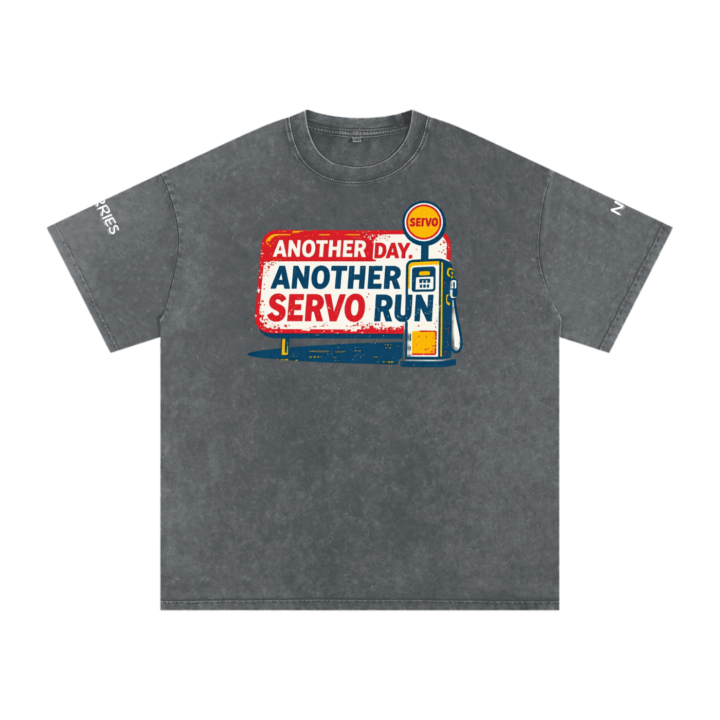 Not the Usual Snow Washed Oversized Cotton T-Shirt Another Day Servo Run Tee