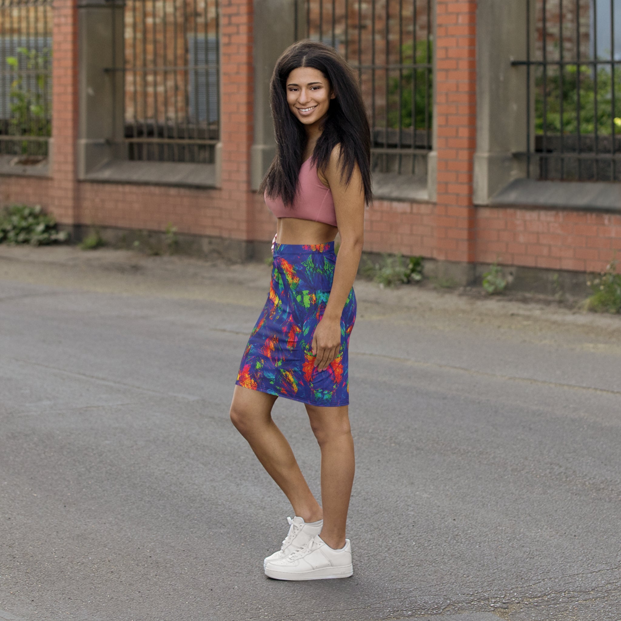 Electric Reef Opal Pencil Skirt
