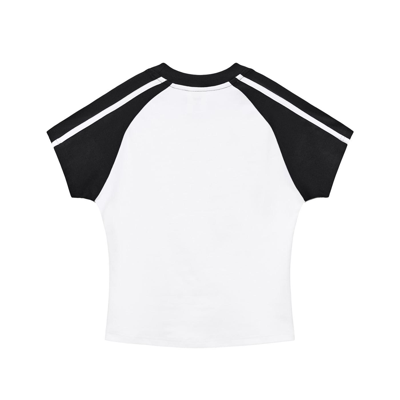 Not Mild Chasing Sunsets Contrast Stripes Bodycon Raglan Sleeve T-Shirt