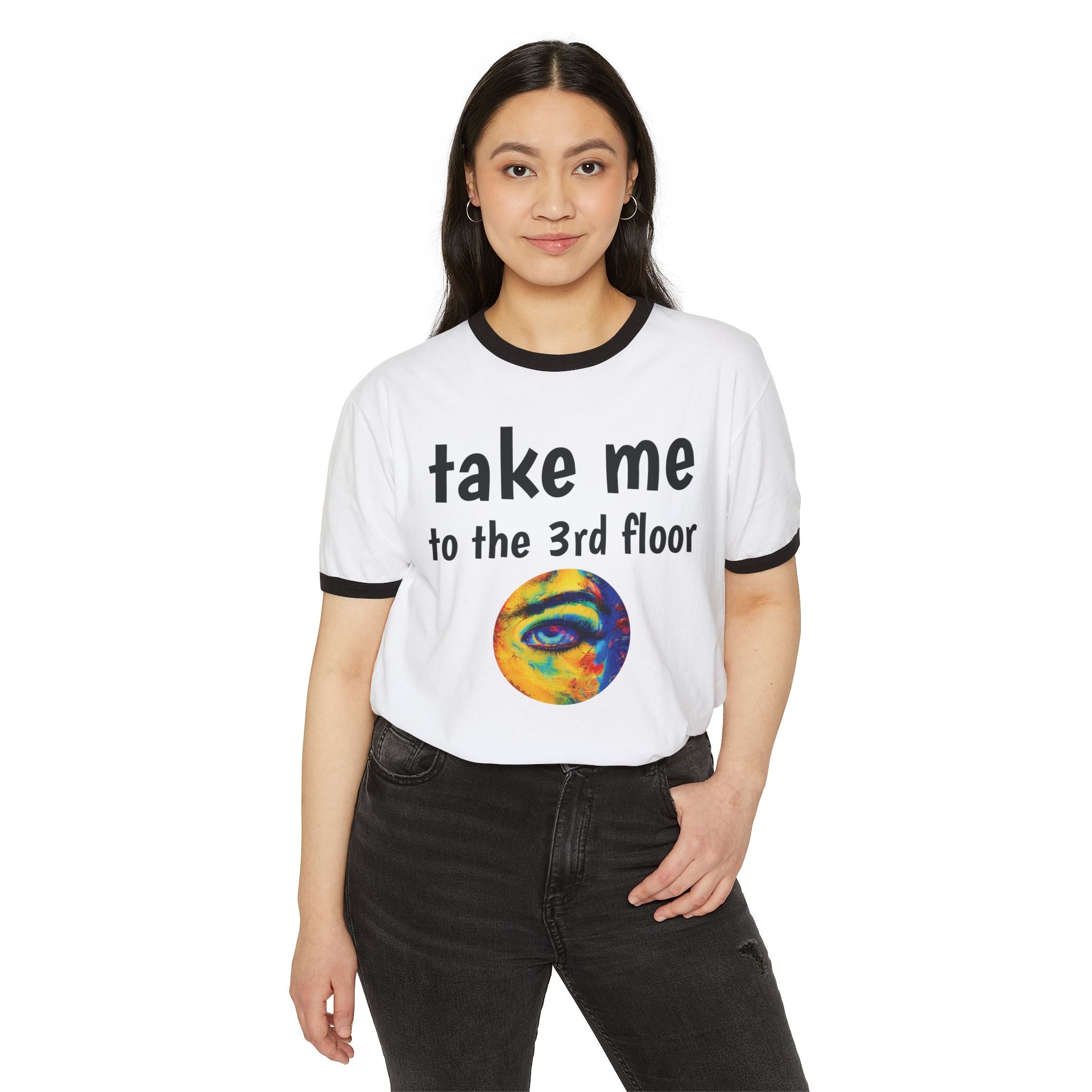 Not A Plain Essential Take Me to the 3rd Floor Ringer Tee — Daydream T-Shirt