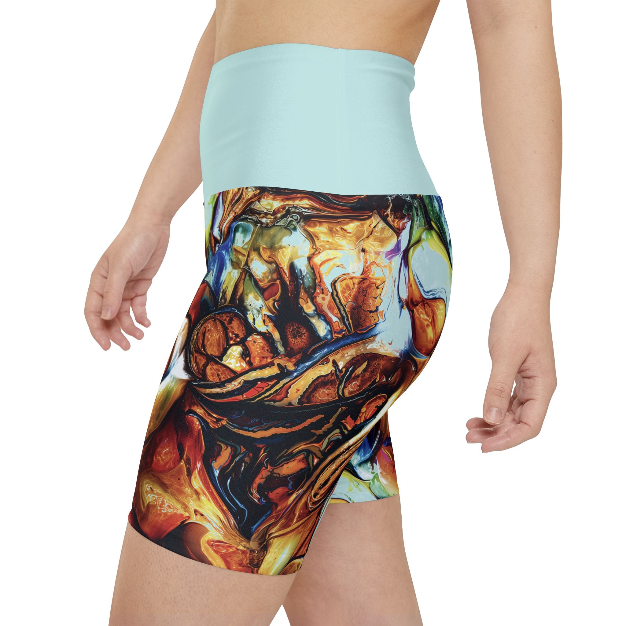 Molten Aura High-Waist Workout Shorts Athletic Biker Shorts