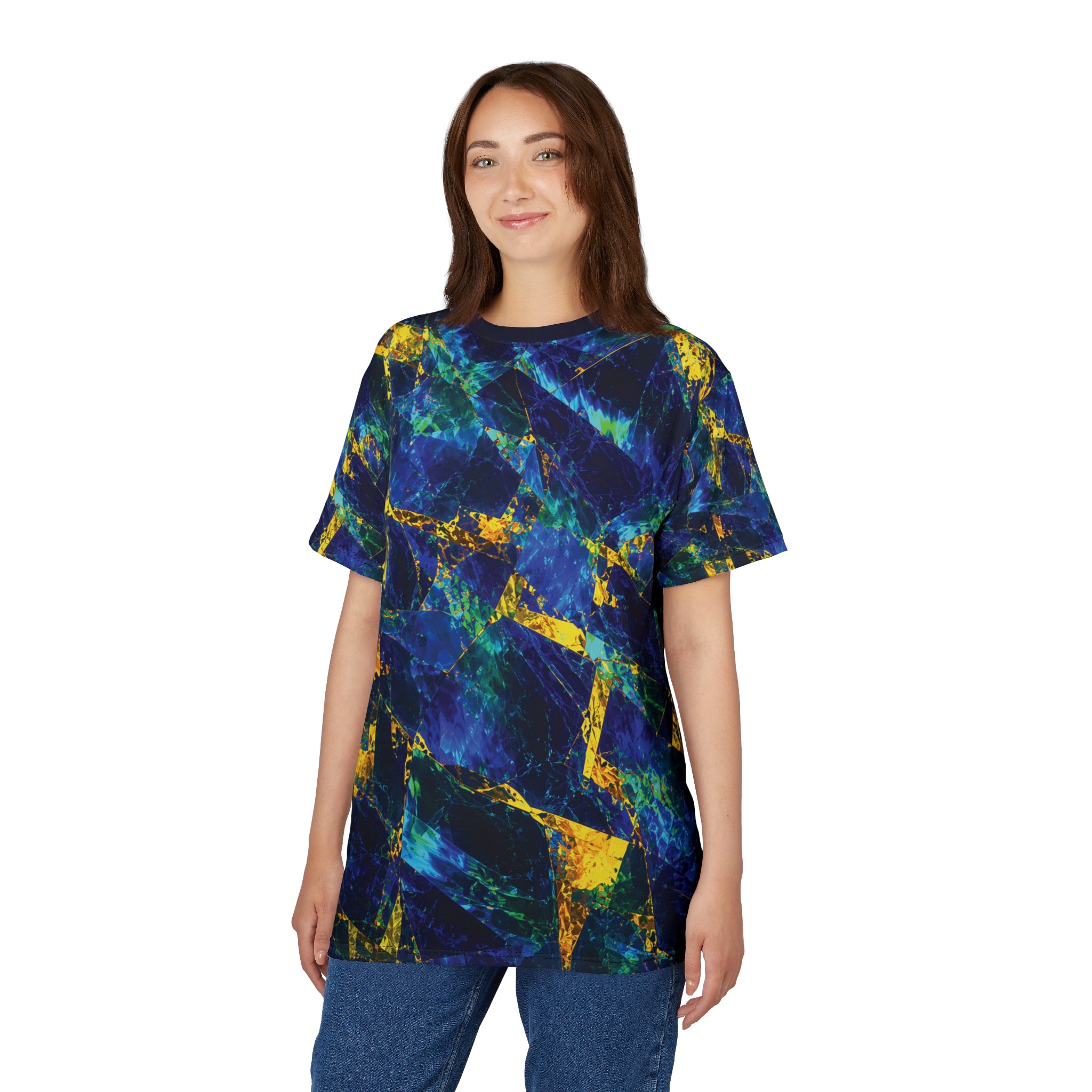 Blue Green Opal Tee Abyssal Gold Shard T-Shirt