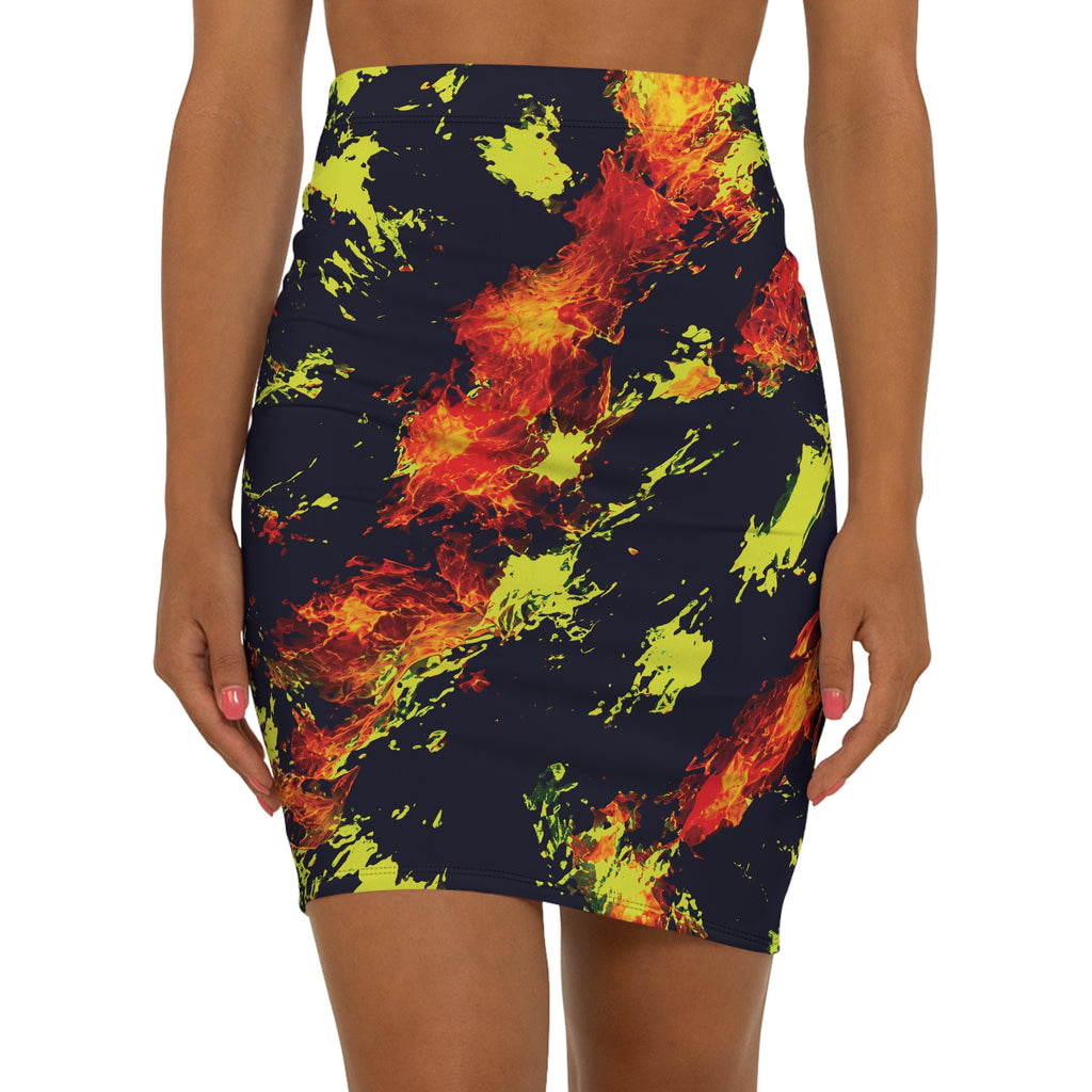 Inferno Static Opal Pencil Skirt