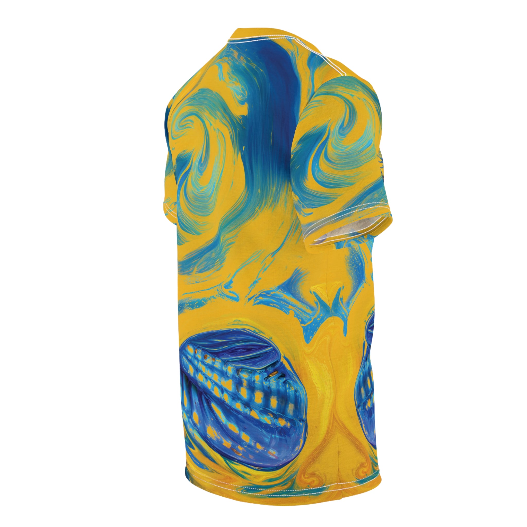 Solar Gaze Opal Eye Tee Bold Yellow & Blue T-Shirt