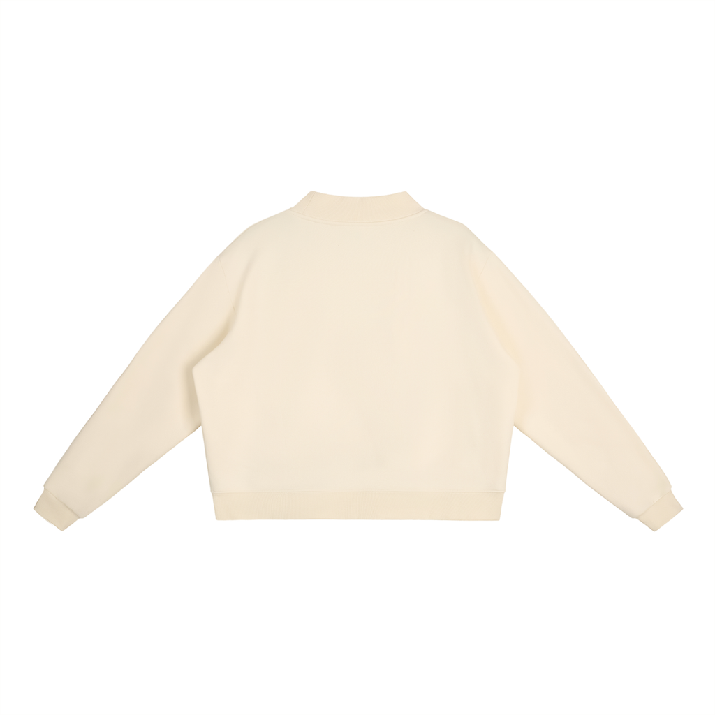 Not Your Usual 456 Certified Essential Fleece Mock-Neck Crew Sweatshirt