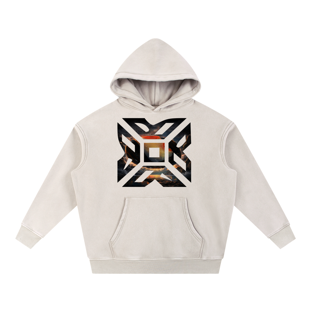 Not Cut From A Cold Palette Snow Wash Fleece Oversize Hoodie Don’t Look Back
