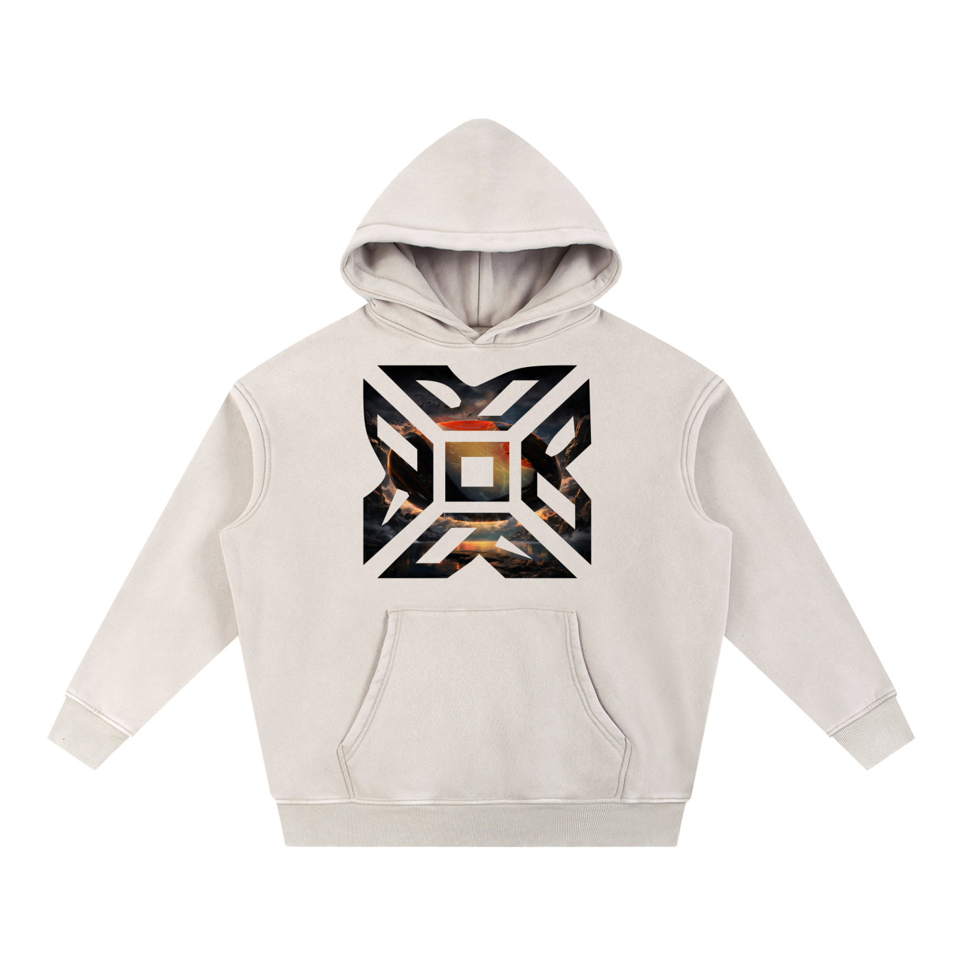 Not Cut From A Cold Palette Snow Wash Fleece Oversize Hoodie Don’t Look Back