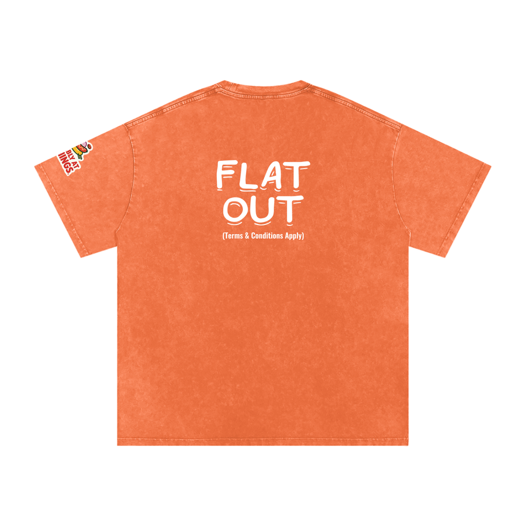 Not The Ordinary Snow Washed Oversized Cotton T-Shirt Flat Out Weekend Uniform Tee