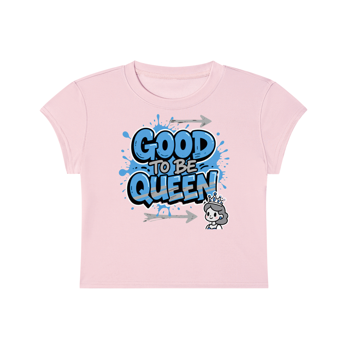 Not Silent Women's Slim-Fit Cropped T-Shirt - Good To Be Queen Tee