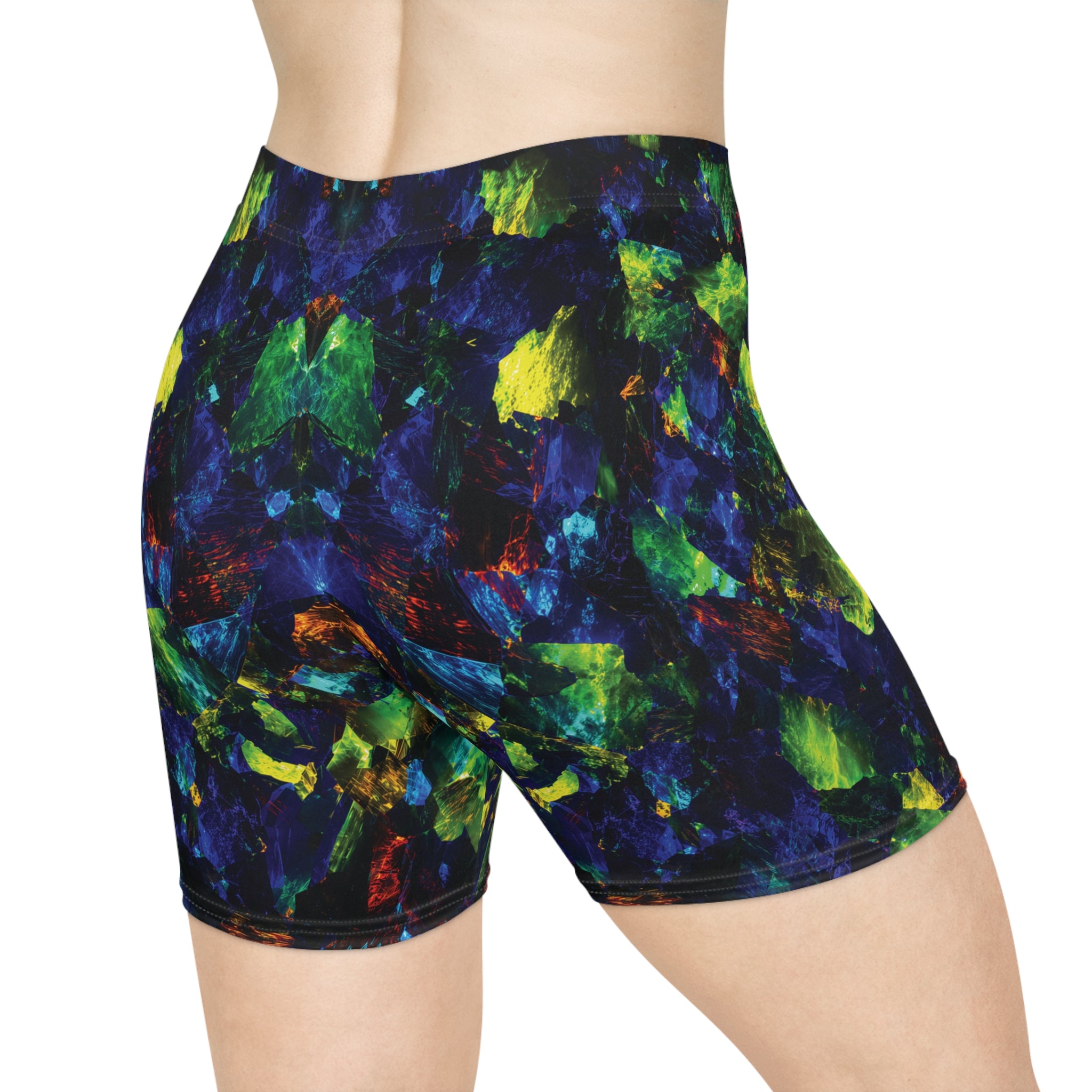 Neon Quarry Opal Biker Shorts