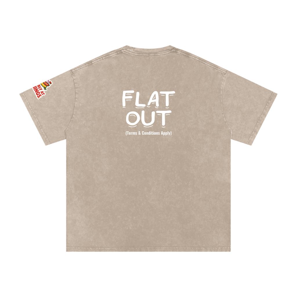 Not The Ordinary Snow Washed Oversized Cotton T-Shirt Flat Out Weekend Uniform Tee